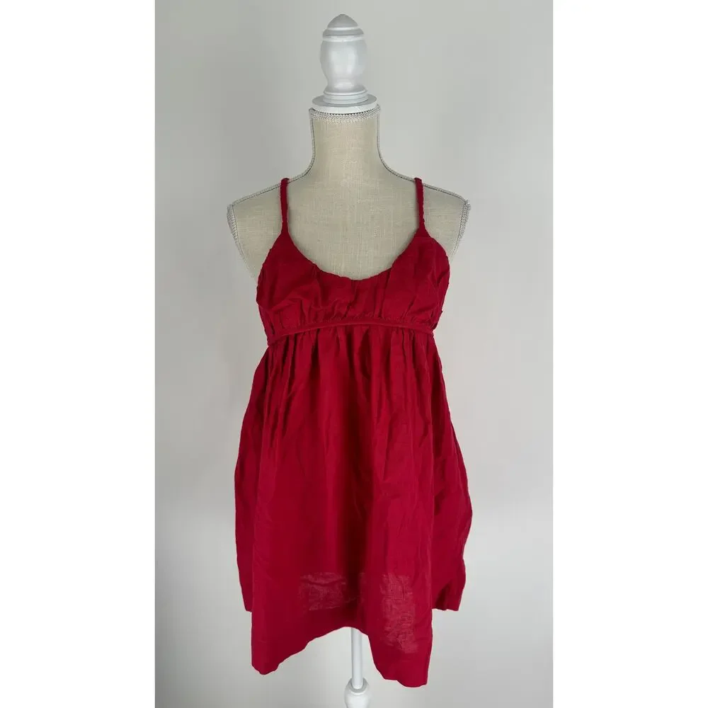 Free People Tell All Mini Dress Womens Medium Red Sleeveless New Low Back - Picture 4 of 13